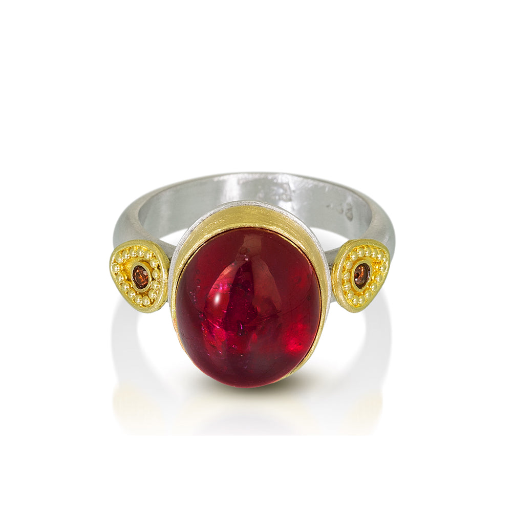 Manikya American Diamond Ring for Women A Beautiful AD Adjustable Gold  plated Traditional and Modern Floral Design with Ruby Red stone (BNZA_FR) :  Amazon.in: Jewellery